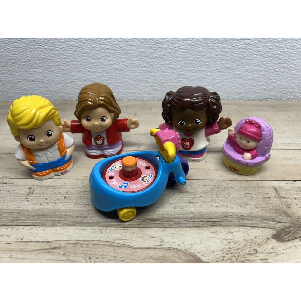 VTech Go! Go! Smart Friends Toy Line Lot Of 5 Cici Tricycle Dad Baby And Norah